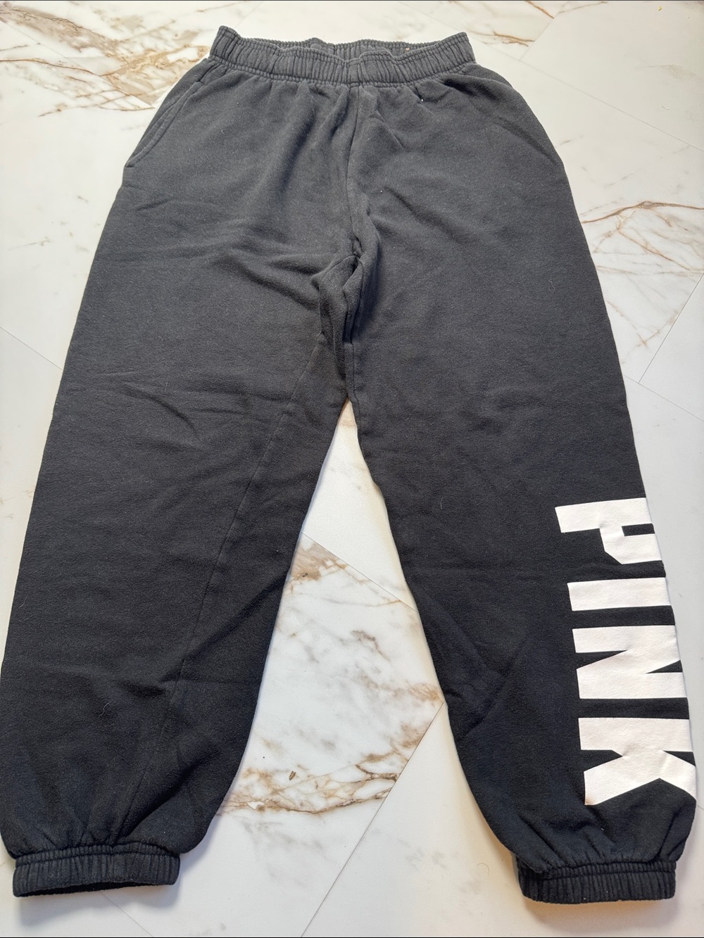 Pink Victorias Secret Y2K Spellout Sweatpants Sz XS Loungewear comfy graphic